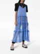Les Rêveries V-neck ruffle silk dress