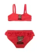 الصورة 1 من Moschino Kids بيكيني مكشكش بطبعة دمية دب