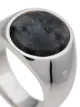 Tom Wood anillo oval con piedra larvikita