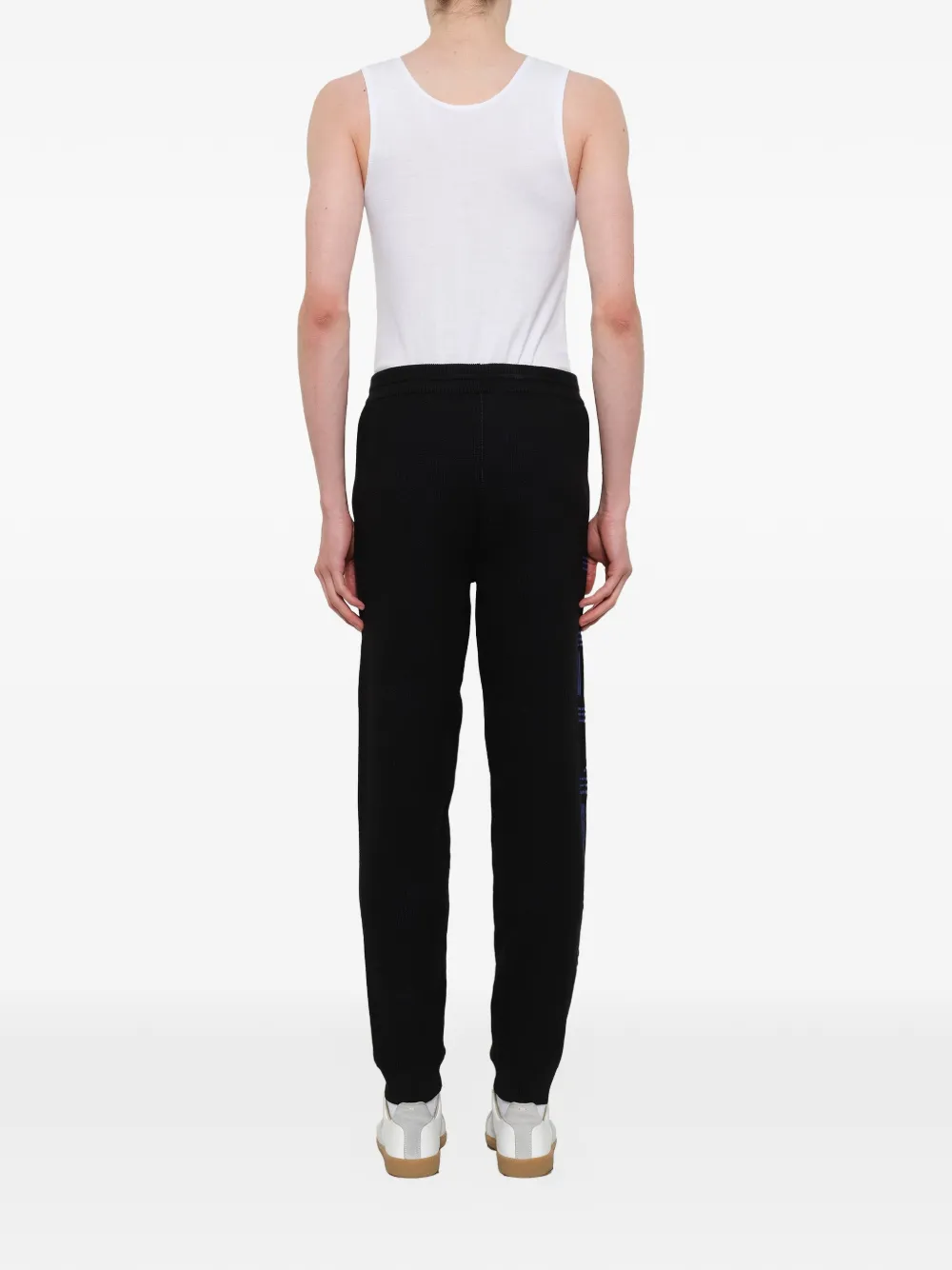 Kenzo ribgebreide trainingsbroek met logo Zwart