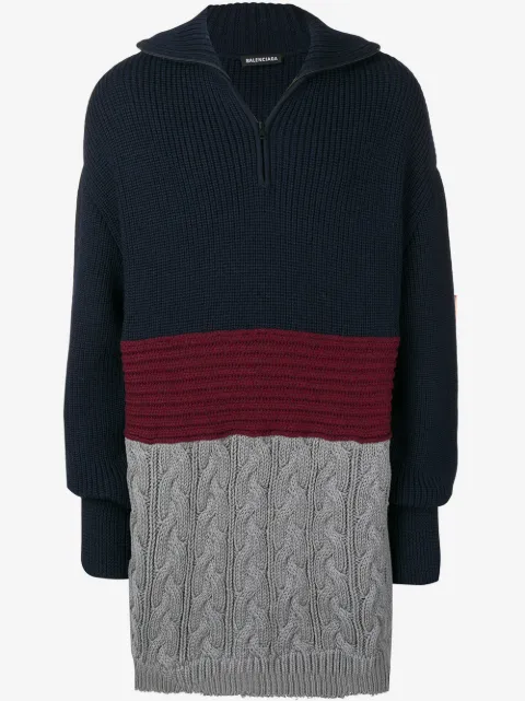 Balenciaga suéter a capas con cuello alto