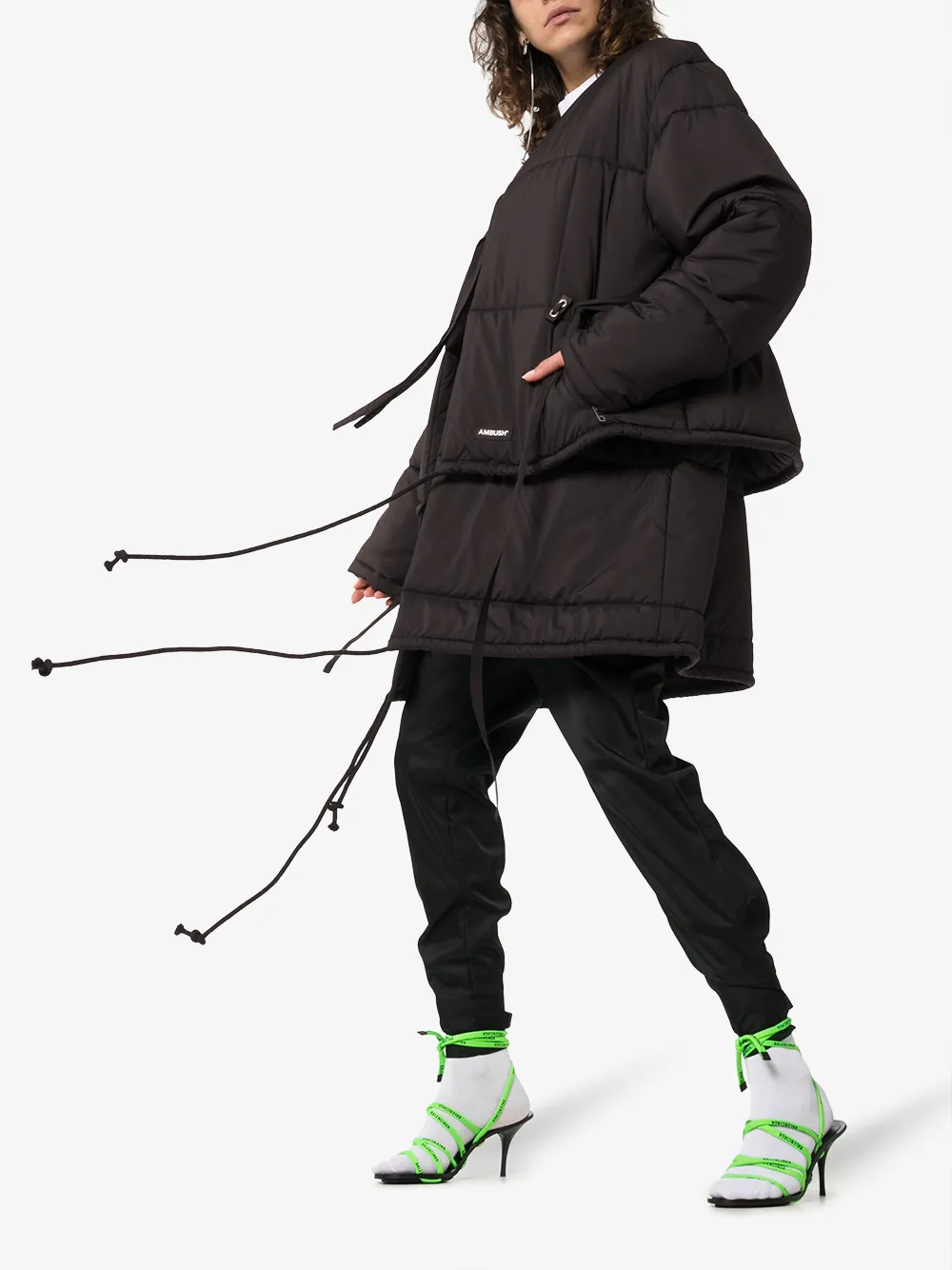 Ambush Jackets AMBUSH RESCUE VEST V-NECK LAYERED PUFFER JACKET