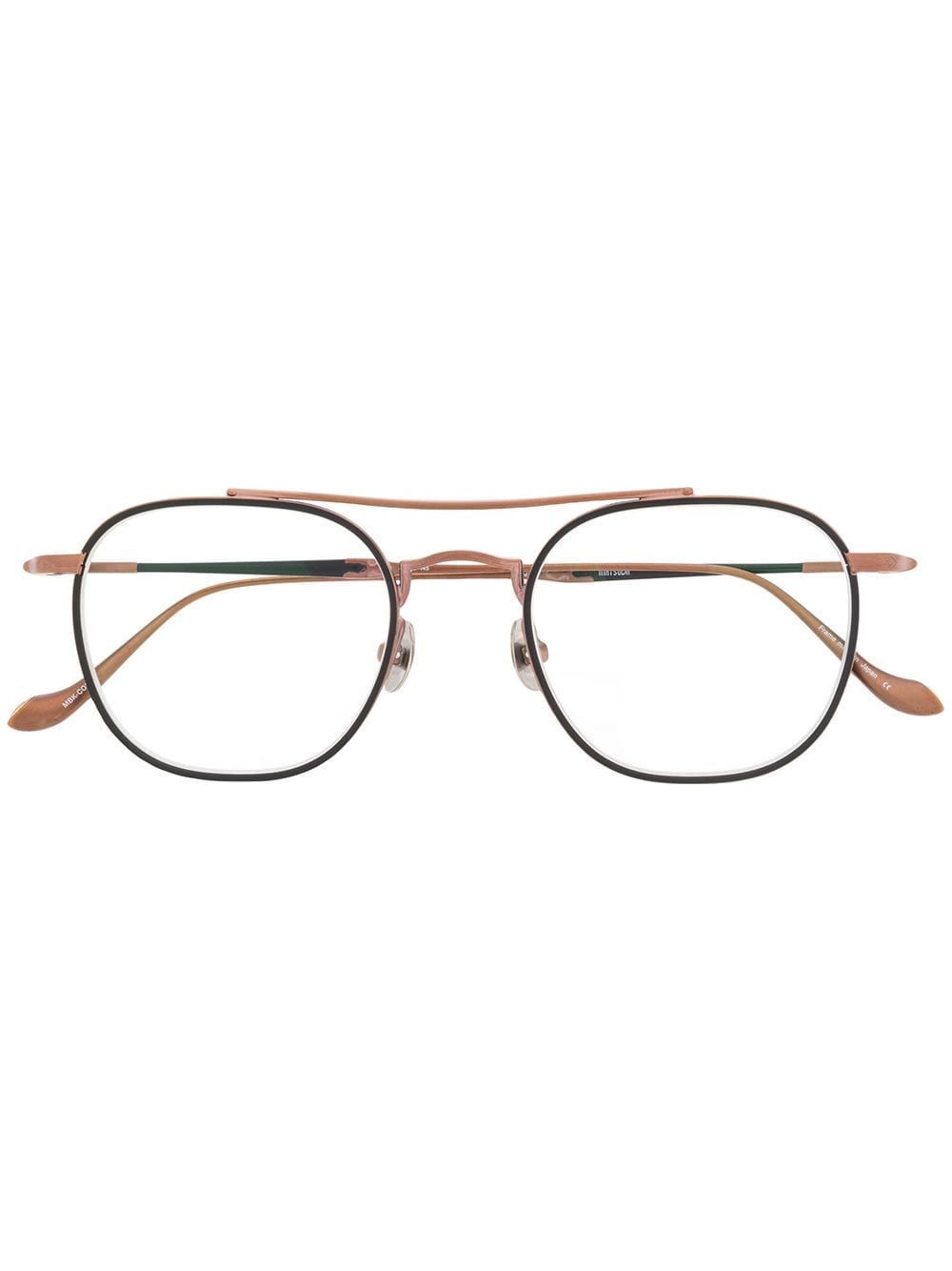 Matsuda Square Frame Glasses In Brown