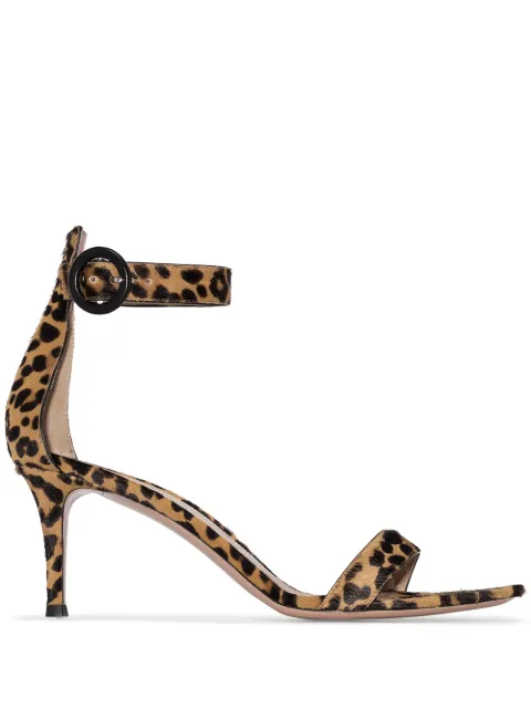 gianvito rossi leopard mules