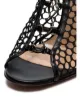 Gianvito Rossi black 105 net lace-up leather boots