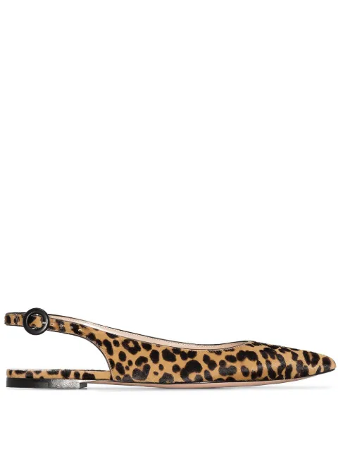 gianvito rossi leopard mules