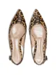 Gianvito Rossi leopard print slingback ballerina shoes