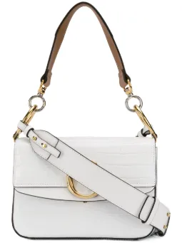 Bolsa tiracolo C Double de couro