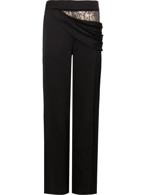Monse sequin side drape trousers