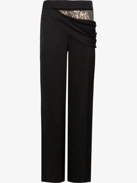 Monse sequin side drape trousers