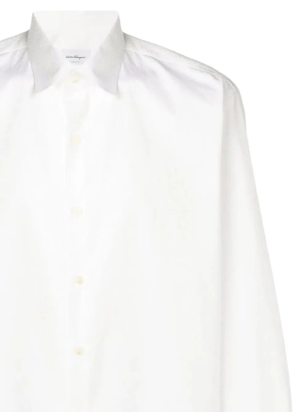  Ferragamo Hemd Mit Logo Print   Weiß 