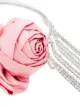 Miu Miu silver tone crystal-embellished drop choker