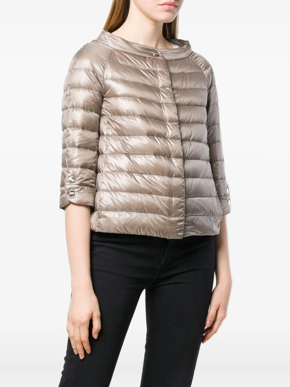  Herno Daunenjacke Mit Dreiviertelärmeln   Nude 