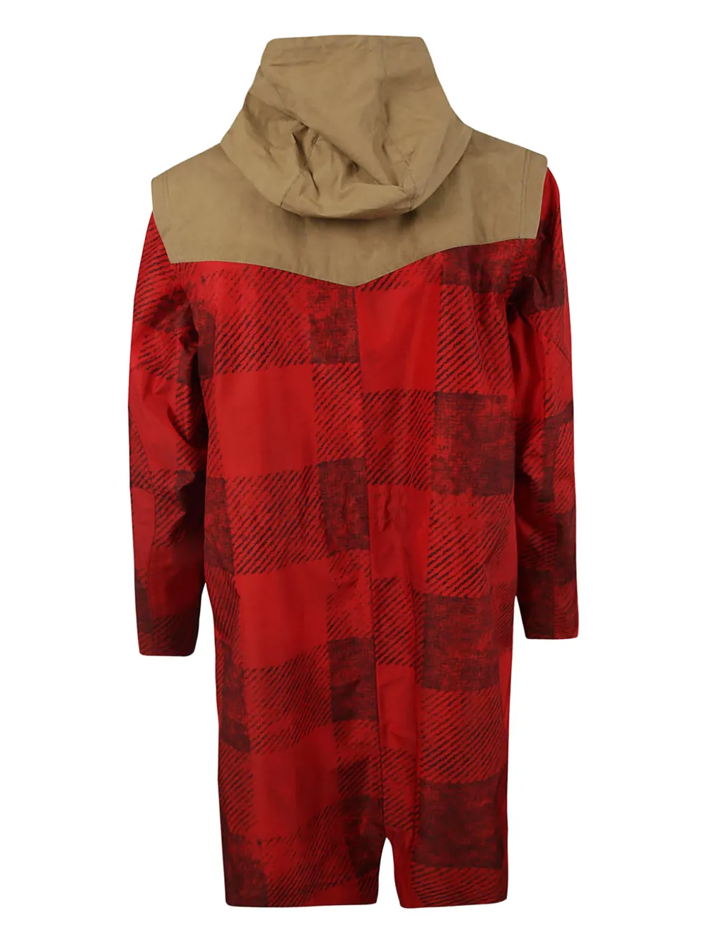 Woolrich parka met contrasterend pand Rood