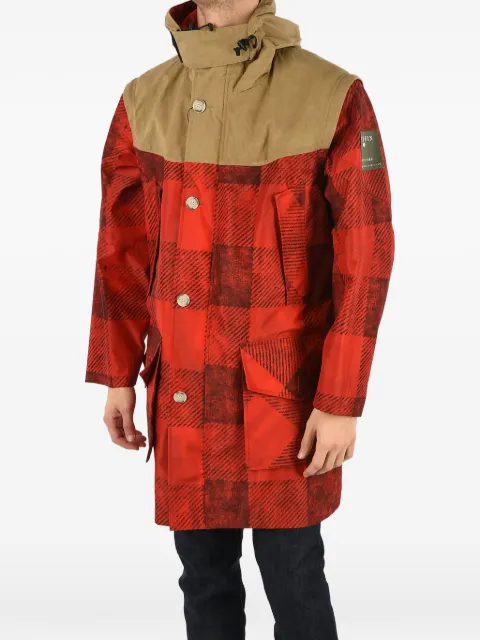 Woolrich contrast panel parka coat