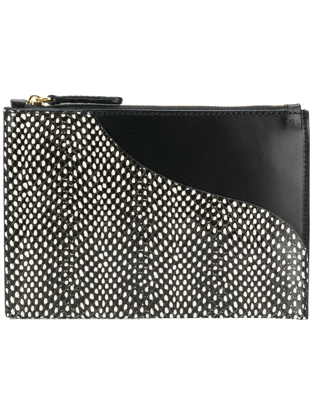 Atp Atelier Accessories ATP ATELIER TINO SNAKE ZIP POUCH - BLACK