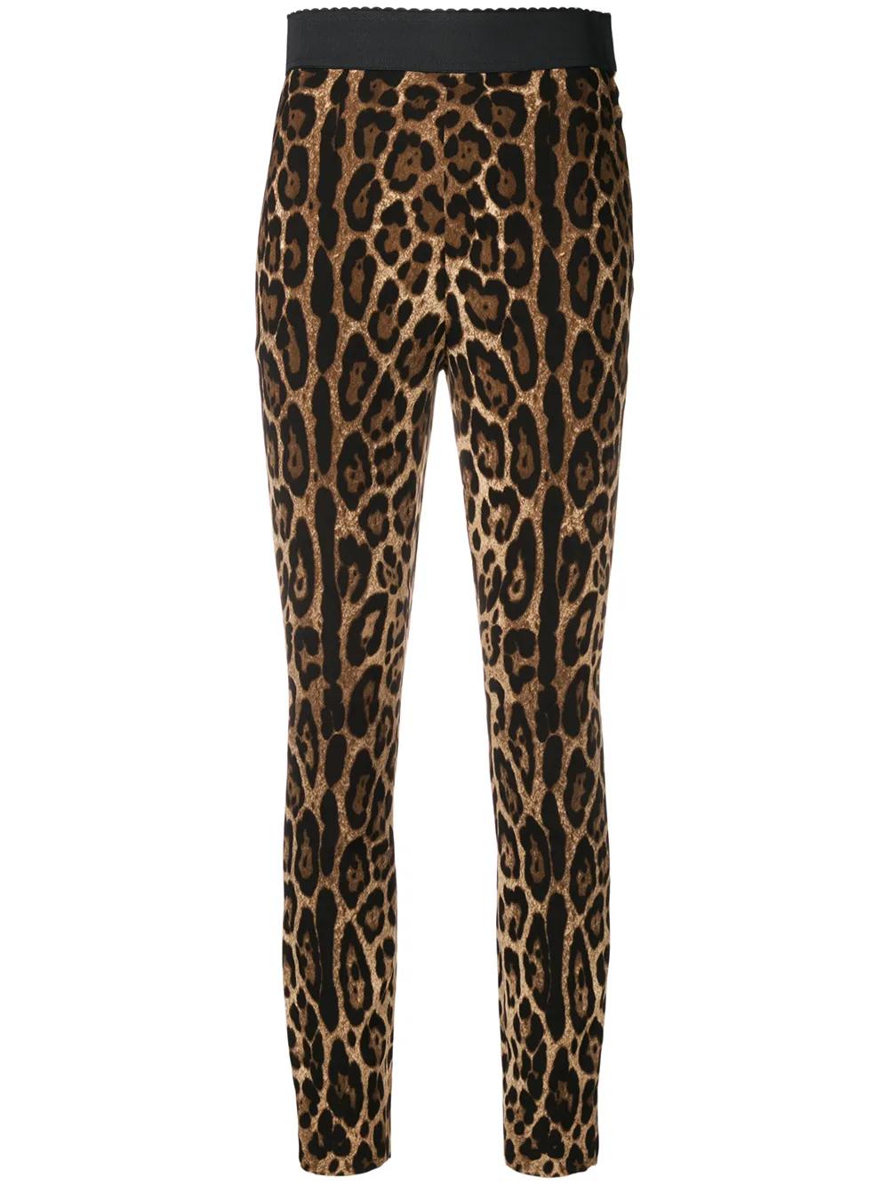 Dolce & Gabbana Calça legging com animal print | Preto | Image 1