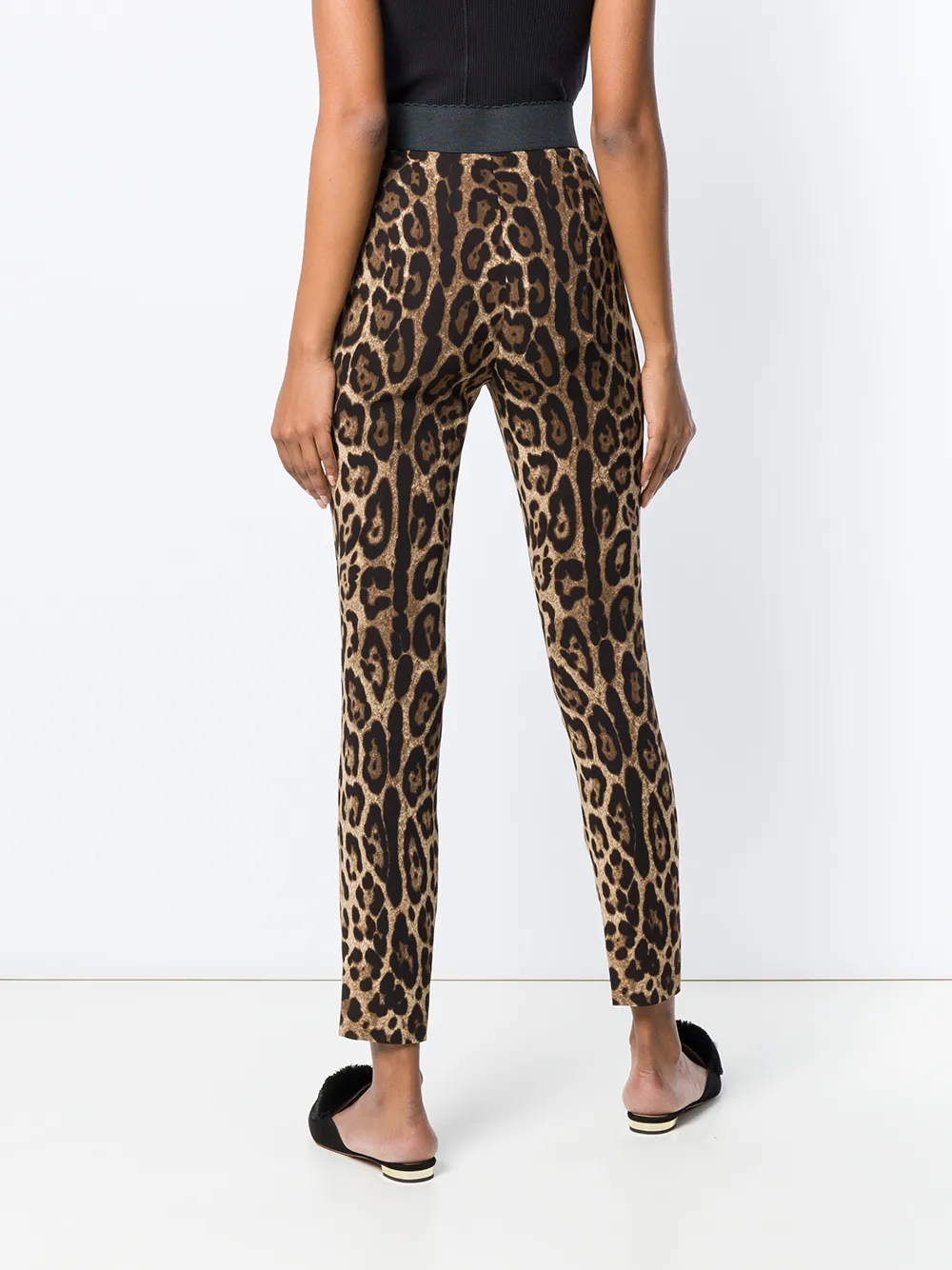 Dolce & Gabbana legging met luipaarddessin Zwart