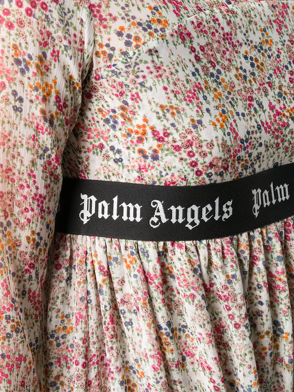 Palm Angels maxi-jurk met bloemendessin Wit