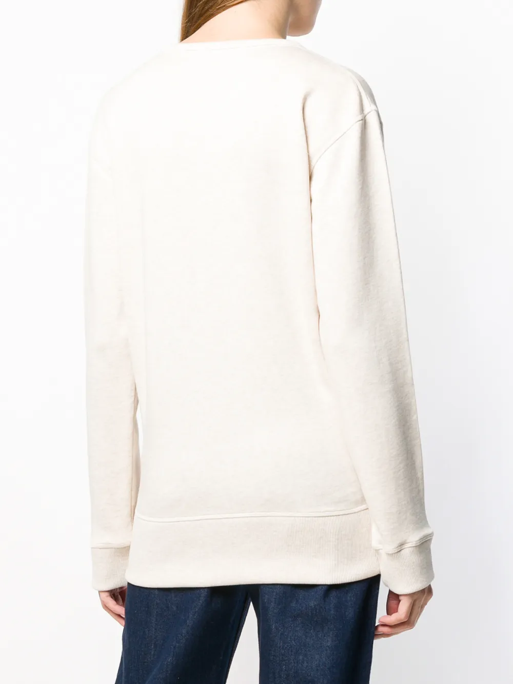 JW Anderson gemeleerde trui met logo Beige