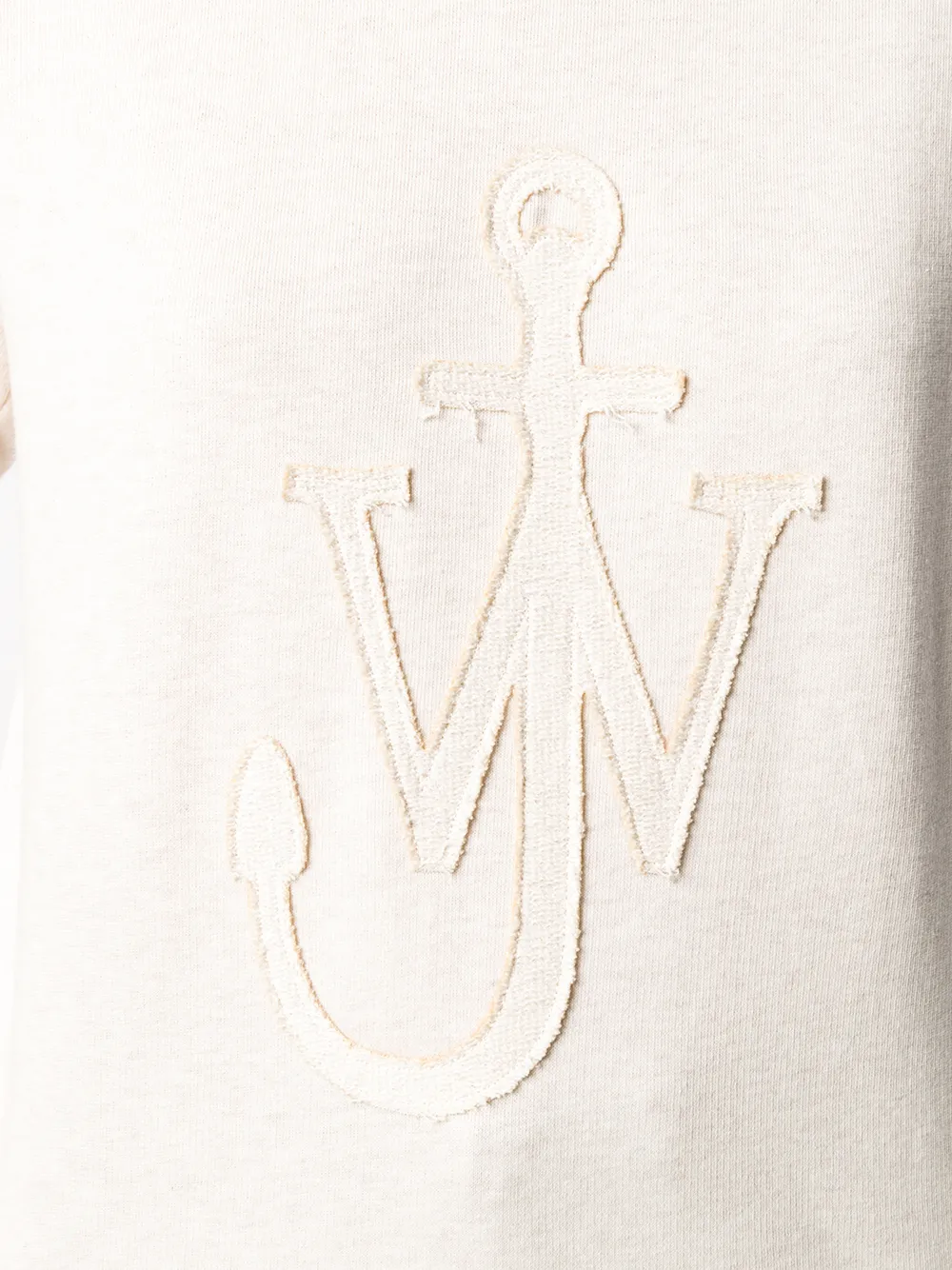 JW Anderson gemeleerde trui met logo Beige