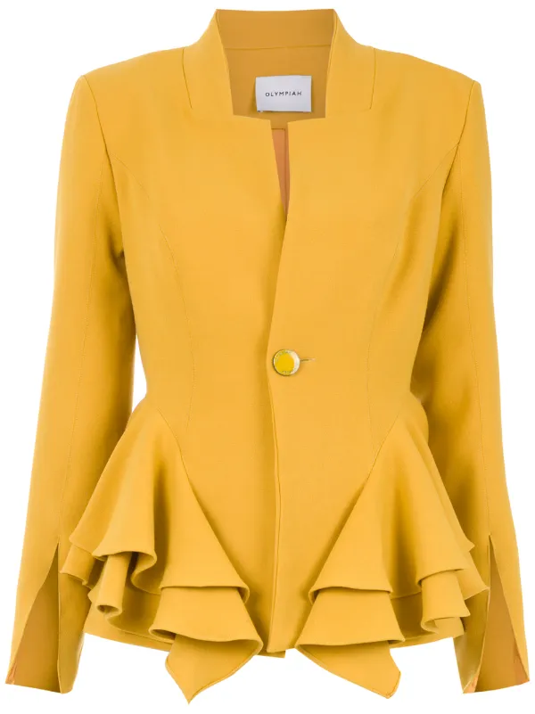 yellow peplum blazer