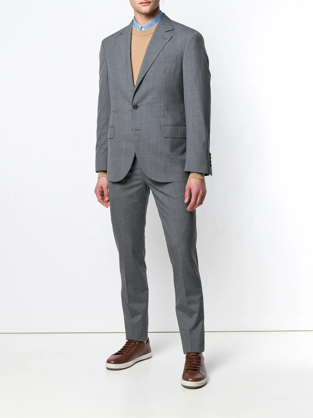 Brunello Cucinelli slim-fit pantalon - Grijs
