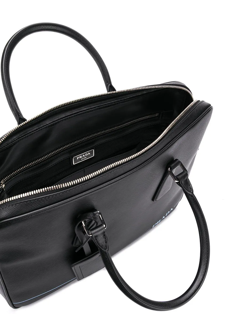 Prada classic Saffiano aktentas Zwart