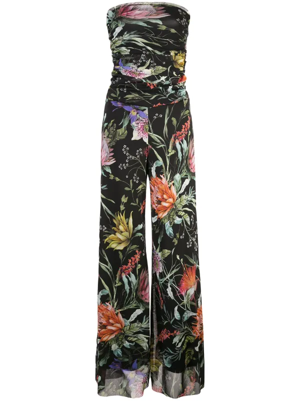 fuzzi strapless jumpsuit