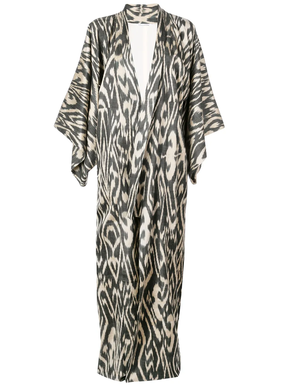 Oscar De La Renta Coats OSCAR DE LA RENTA ABSTRACT PRINT CAPE-COAT - WHITE