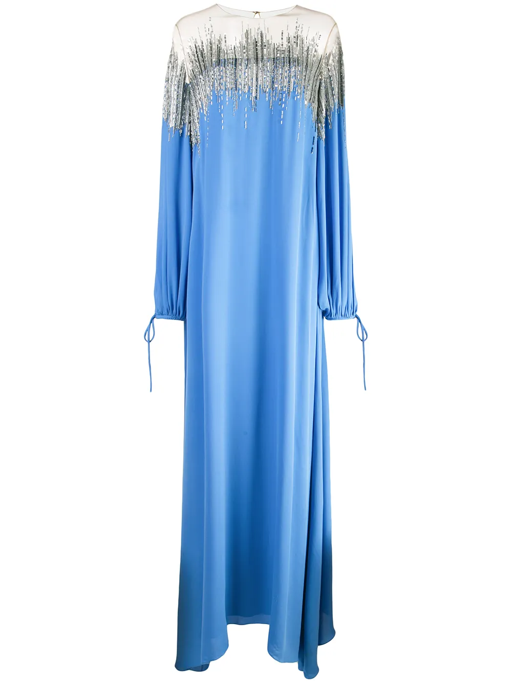 Oscar De La Renta Tops OSCAR DE LA RENTA VERZIERTES ABENDKLEID - BLAU