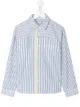 Image 1 of Familiar striped contrast band shirt