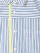 Familiar striped contrast band shirt