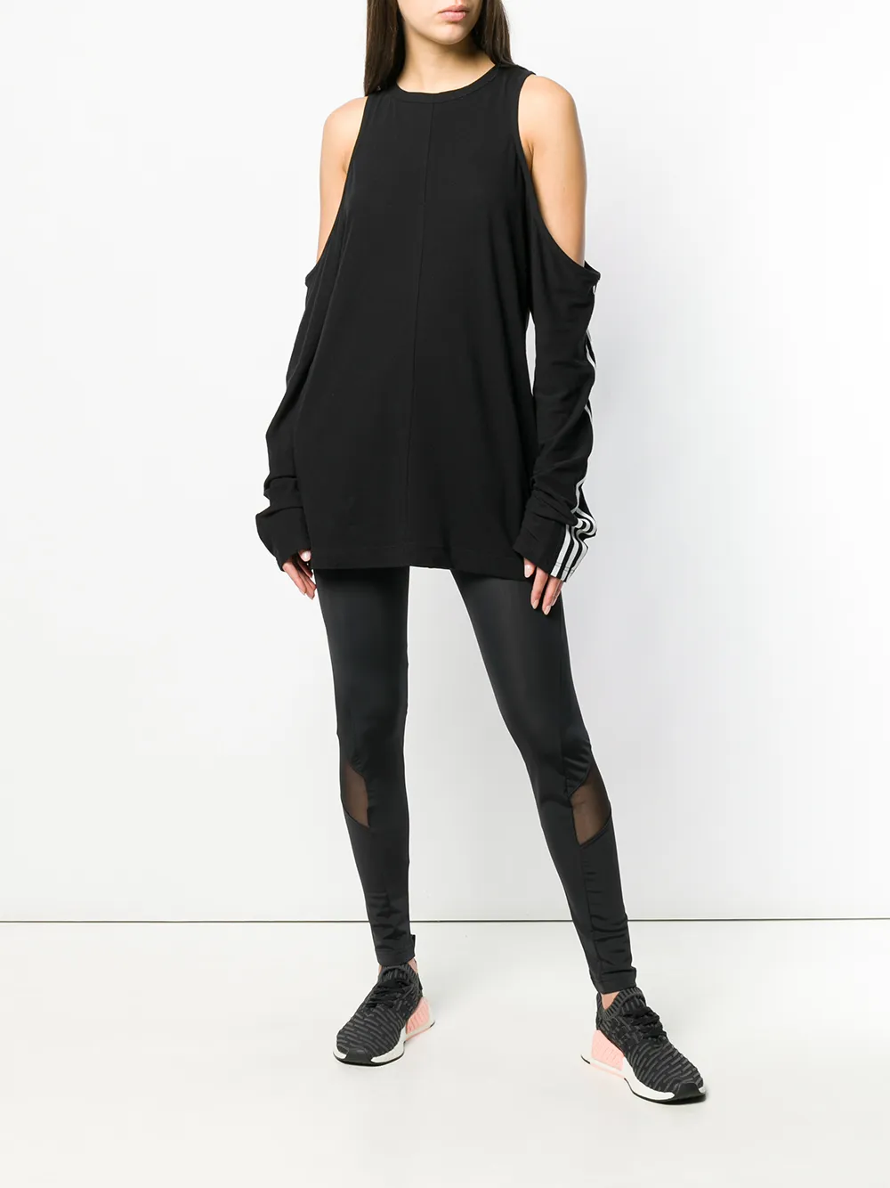 Y-3 legging met logoprint - Zwart