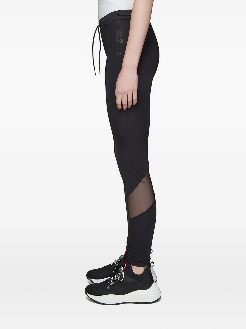 Y-3 legging met logoprint Zwart