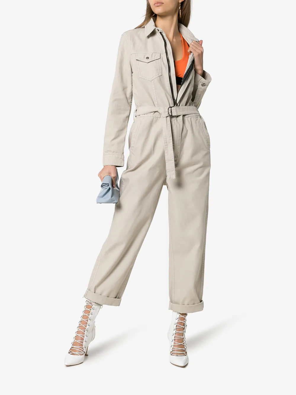 Ksubi Suits KSUBI CRYPT BELTED DENIM BOILERSUIT