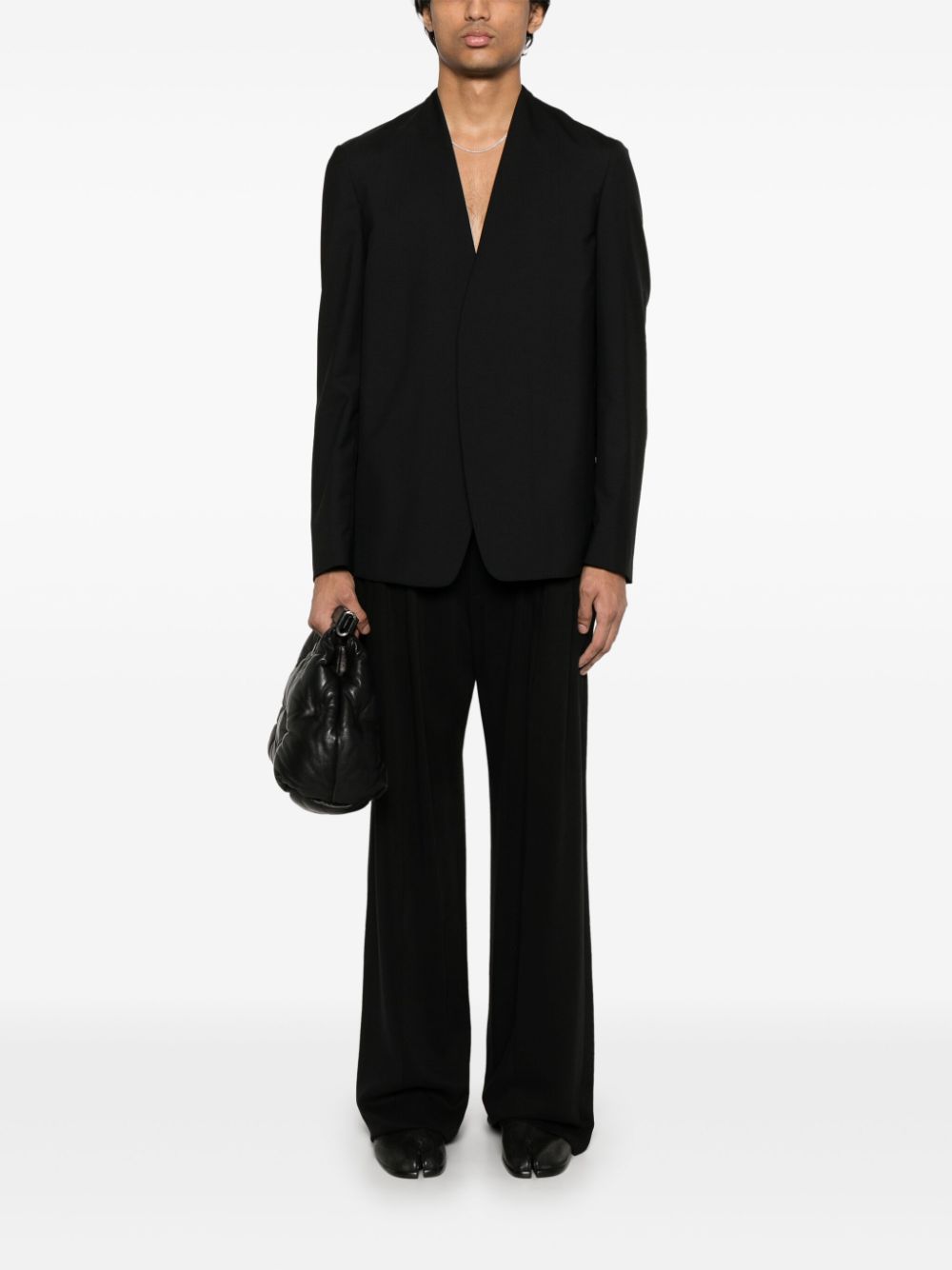 Maison Margiela minimalist lightweight blazer - Black