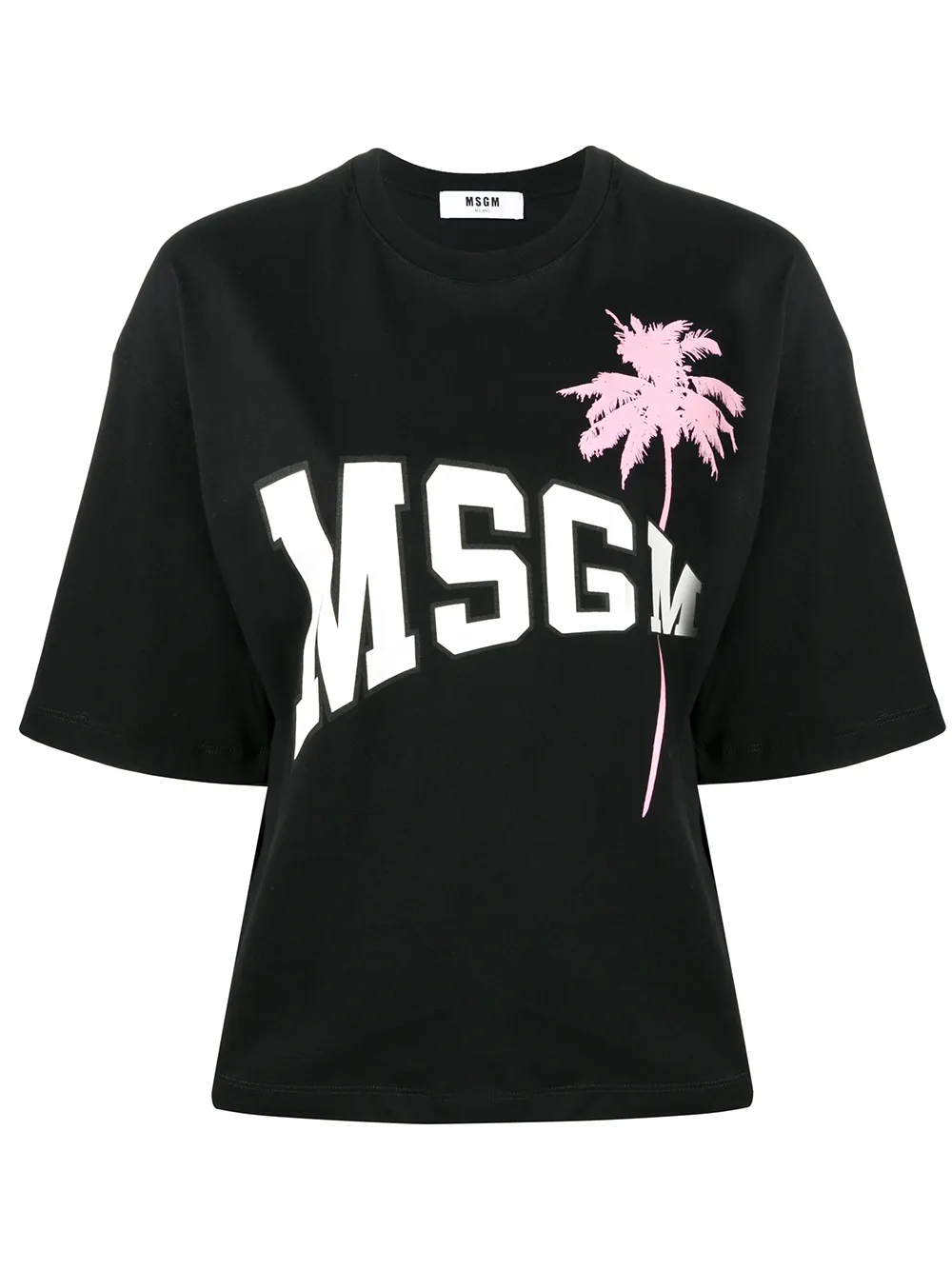 MSGM logo palm tree T-shirt | Black | Image 1