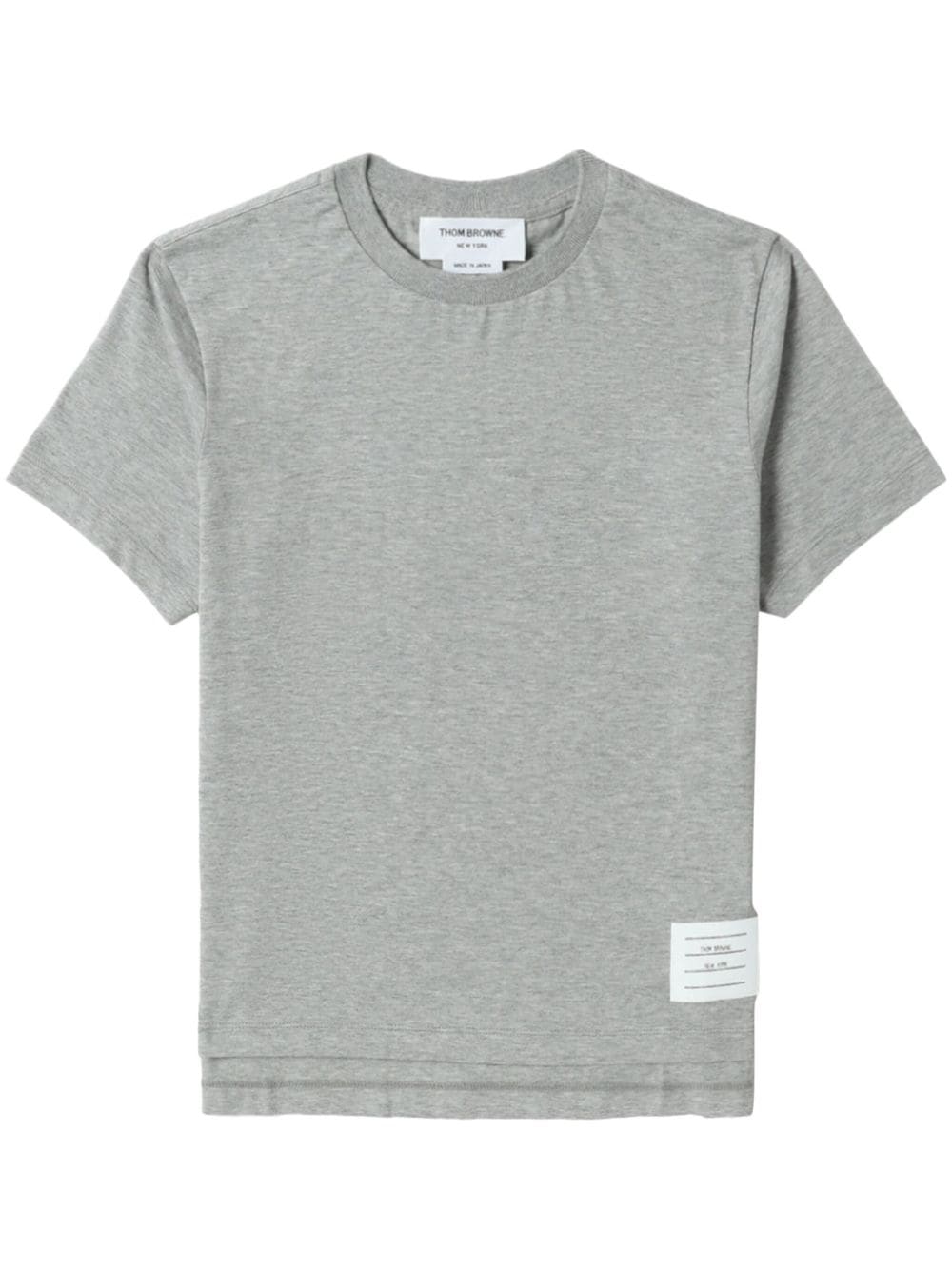 Image 1 of Thom Browne logo-patch short-sleeve T-shirt