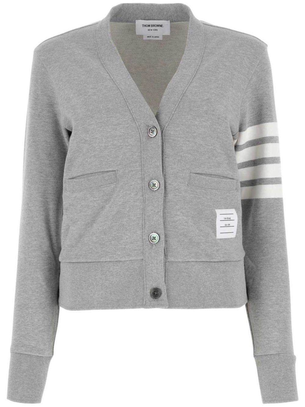 Thom Browne 4-Bar stripe cardigan - Grey