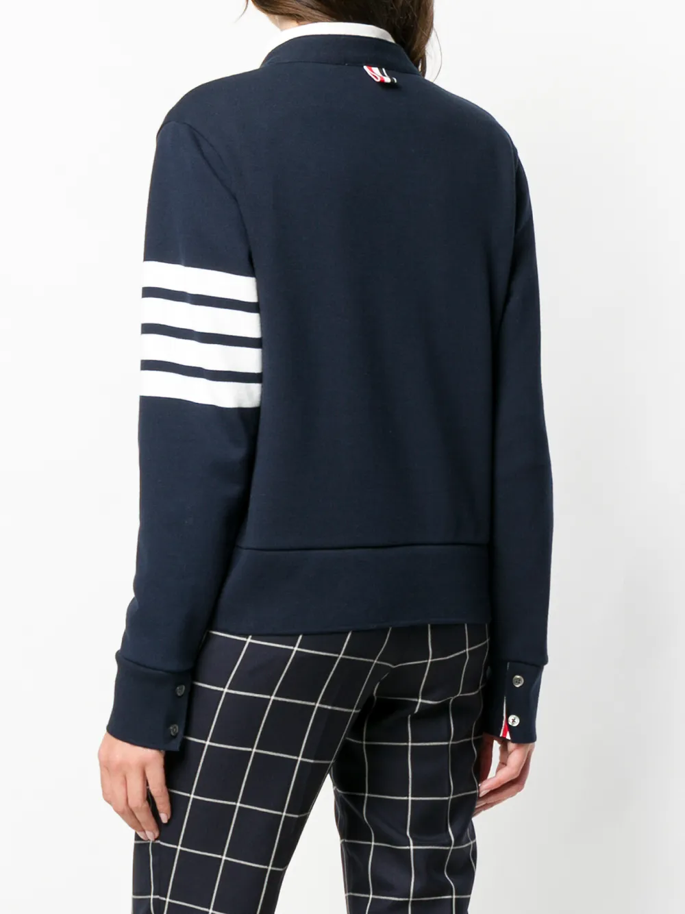 Shop Thom Browne 4-bar Stripe Cardigan In Blue