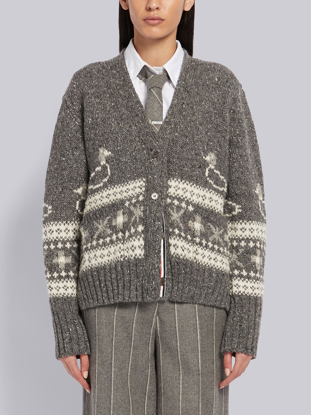 thom browne duck cardigan