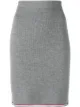 Image 1 of Thom Browne RWB-trim ribbed pencil skirt