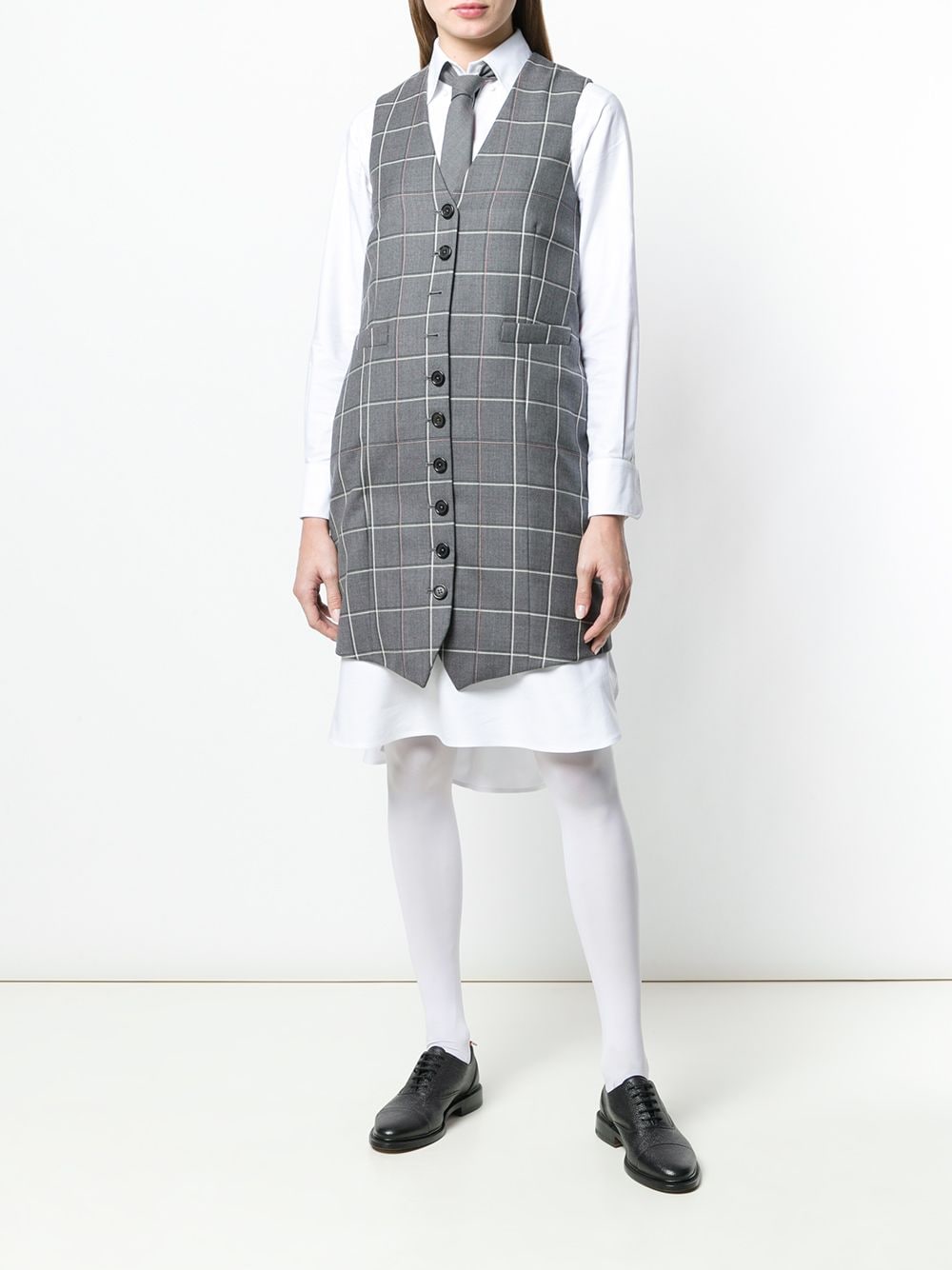 фото Thom browne платье в клетку windowpane