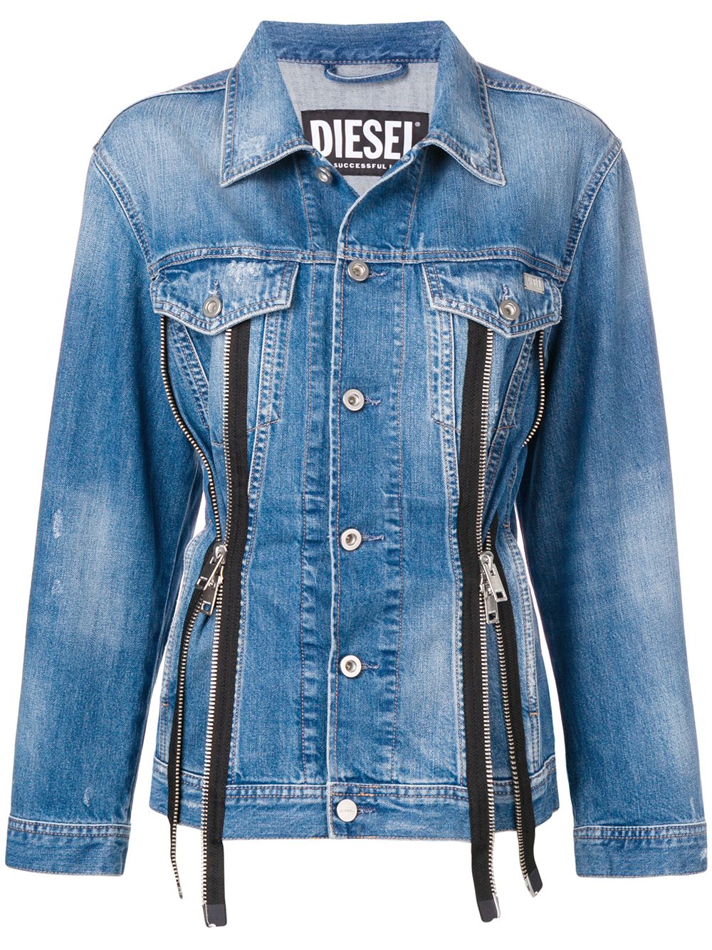фото Diesel джинсовая куртка на молнии