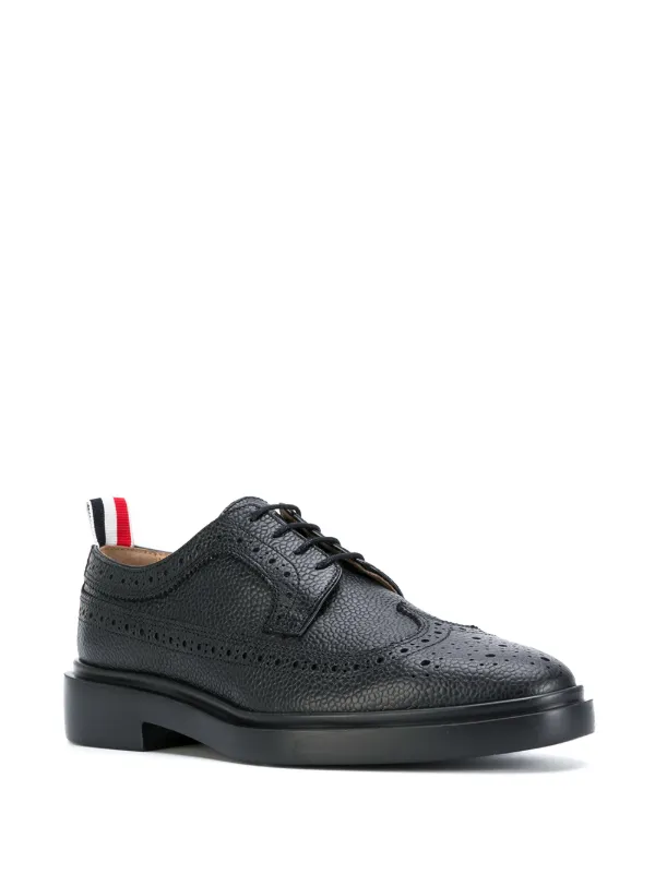THOM BROWNE LONG WING BROGUE us10シルバー Pebble Grain Leather Longwing Brogue | Thom Browne