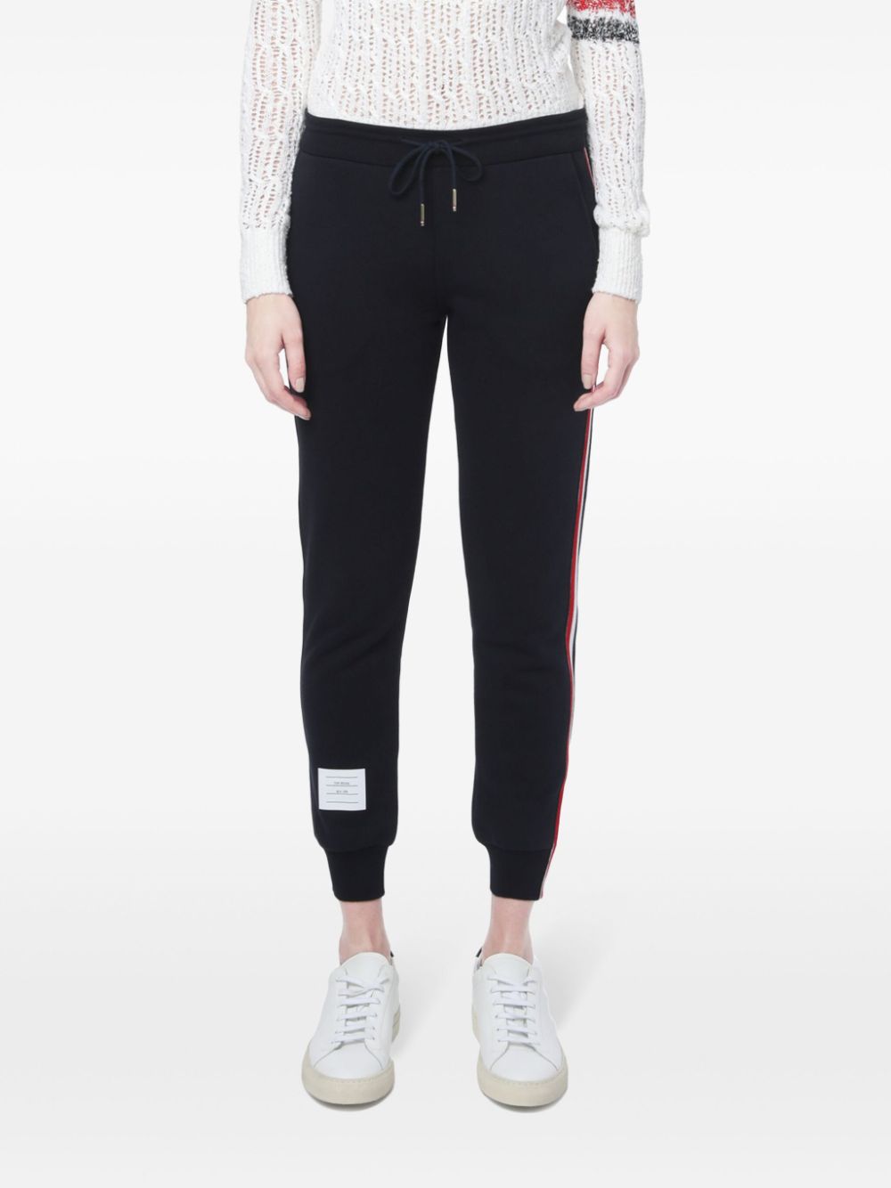 Thom Browne loopback stripe track pants - Blue