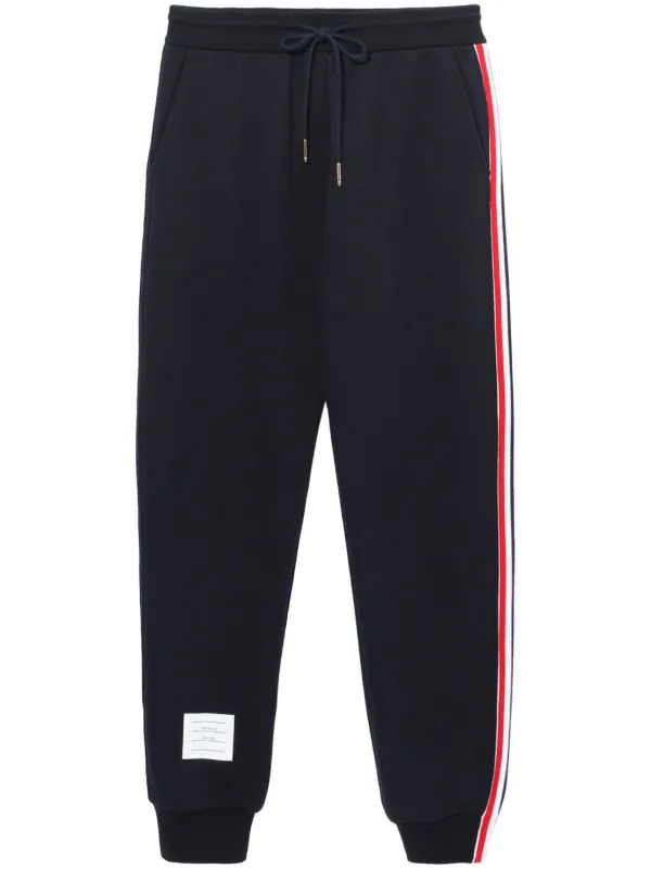 Thom Browne Loopback Stripe Track Pants in Blue