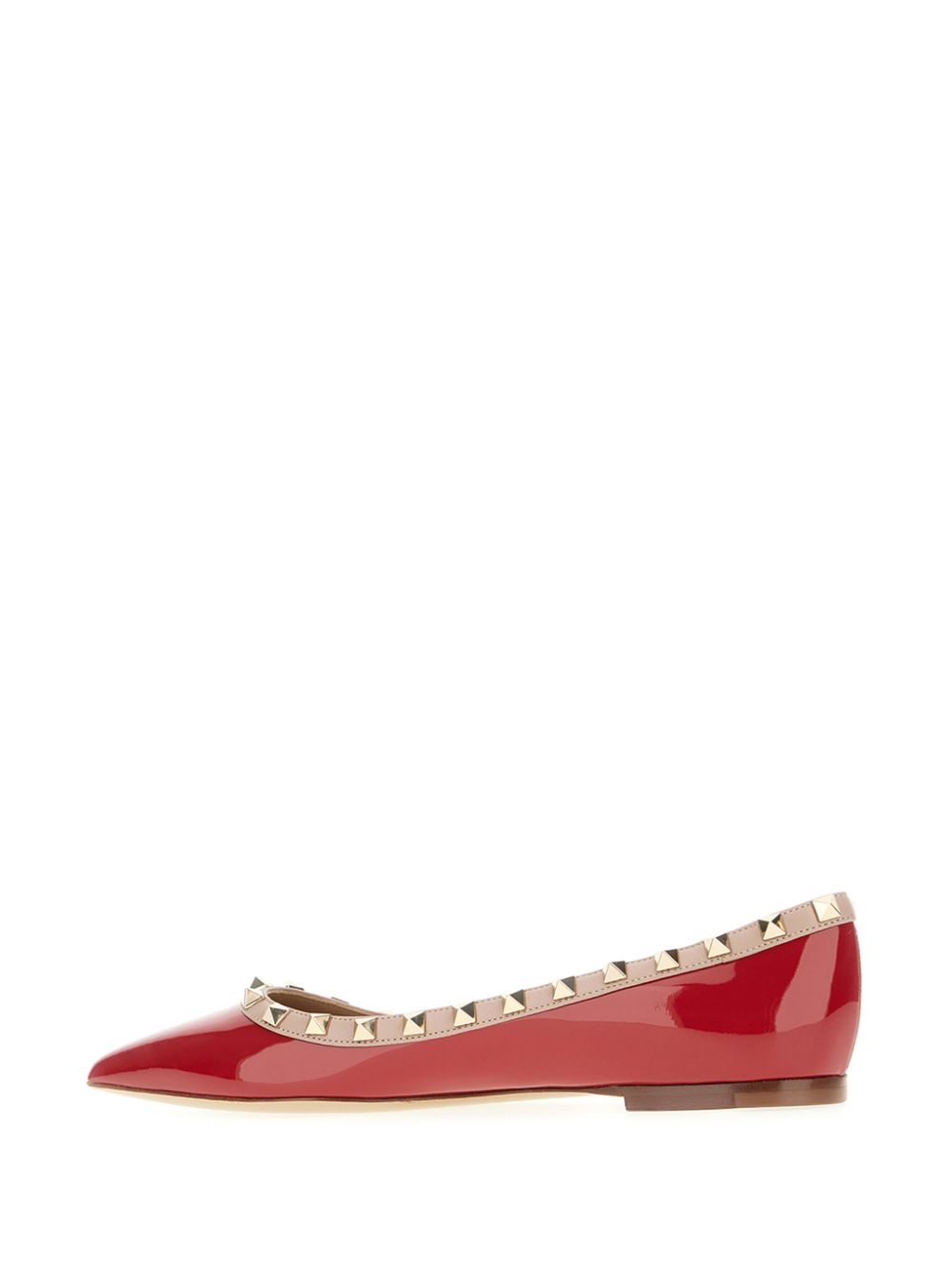 Valentino Garavani Rockstud ballerina's Rood