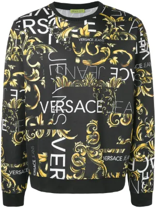 Versace Jeans Couture Sweatshirt Med Logotyp Farfetch Versace Jeans Couture Sweatshirt Med Logotyp Farfetch